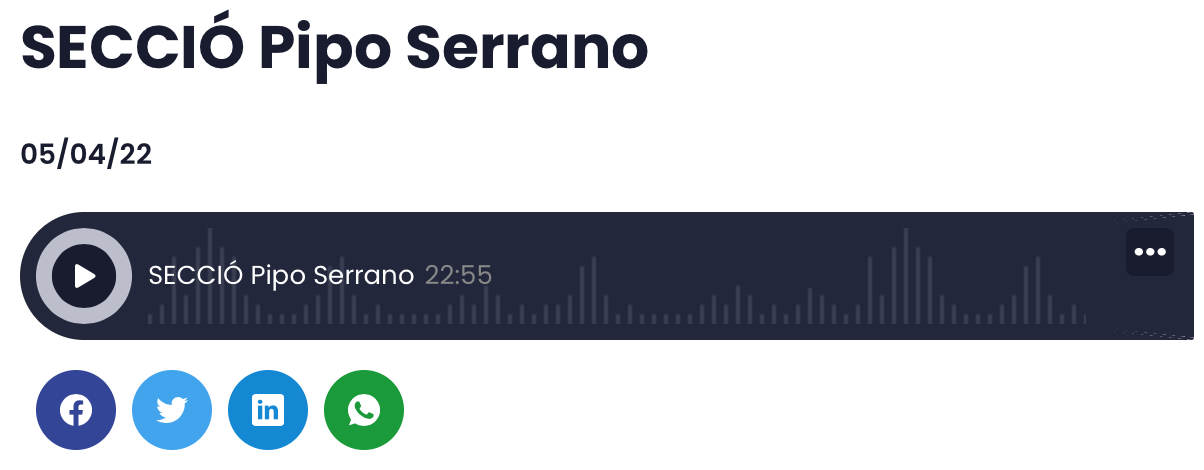 Salimos en la radio.